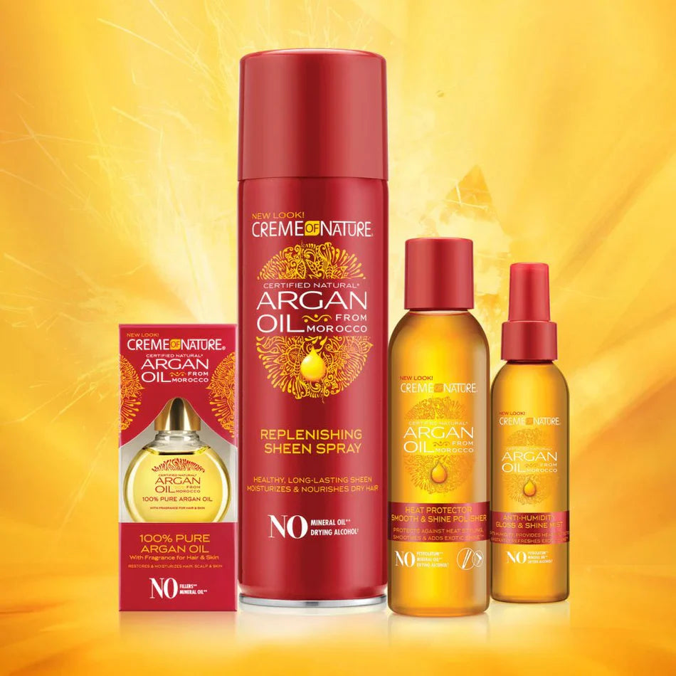 CREAME OF NATURE ARGAN OIL FROM MOROCCO Anti-Humidity Gloss & Shine Mist 4 oz