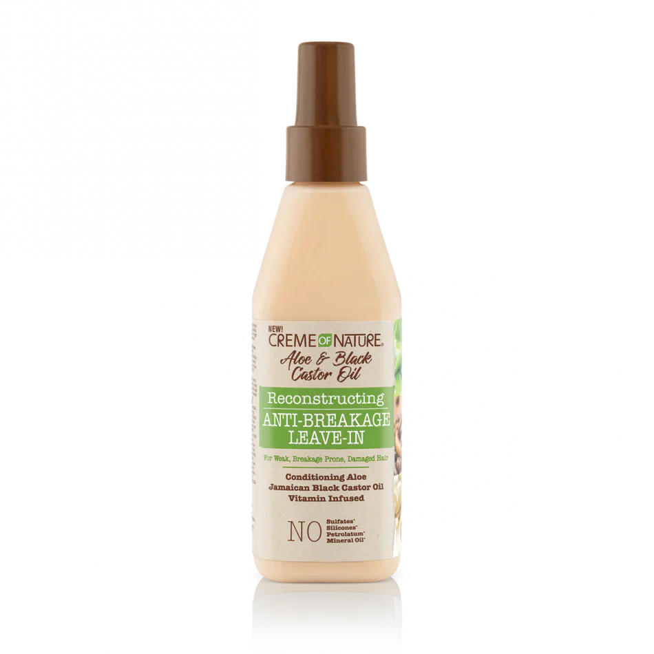 CREAM OF NATURE ALOE & BLACK CASTOR OIL Reconstructing Anti-Breakage Leave-In 12oz