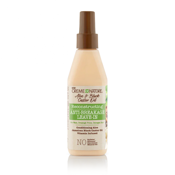 CREAM OF NATURE ALOE & BLACK CASTOR OIL Reconstructing Anti-Breakage Leave-In 12oz