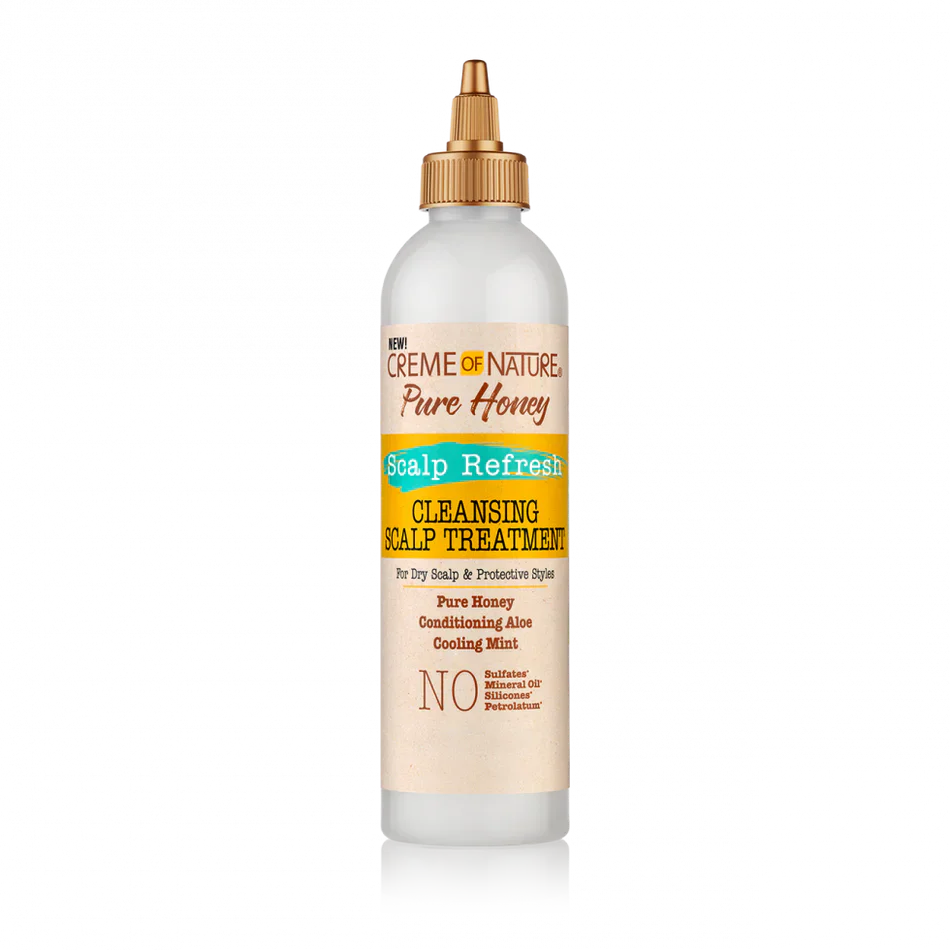 CREME OF NATURE PURE HONEY Scalp Refresh Cleansing Scalp Treatment -8 oz