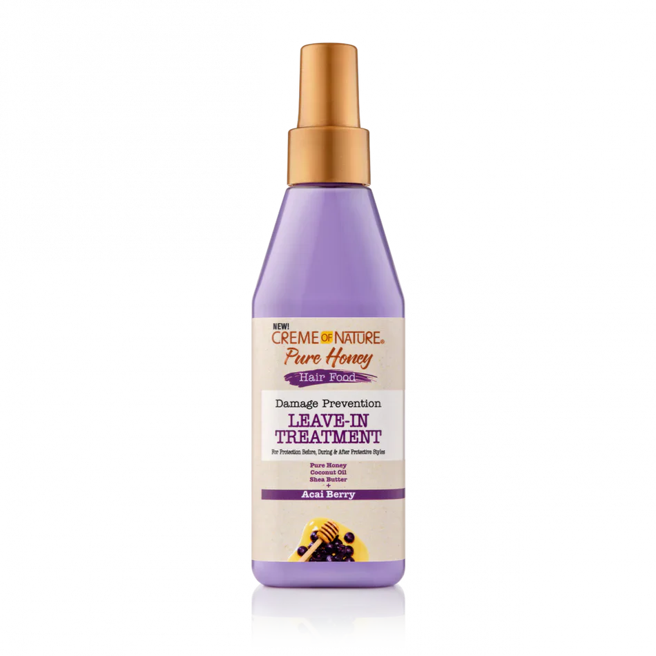 CREME OF NATURE PURE HONEY Hair Food Damage Prevention Leave-In Treatment 8oz