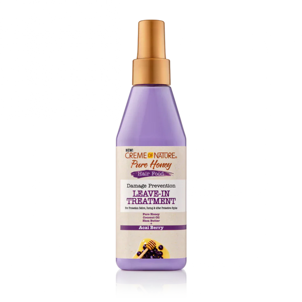 CREME OF NATURE PURE HONEY Hair Food Damage Prevention Leave-In Treatment 8oz