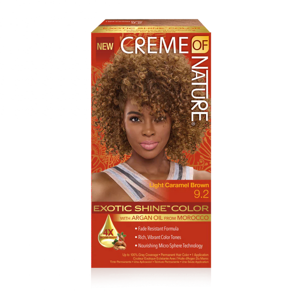 CREME OF NATURE ARGAN OIL FROM MOROCCO Exotic Shine Color with Argan Oil from Morocco 9.2 Light Caramel Brown