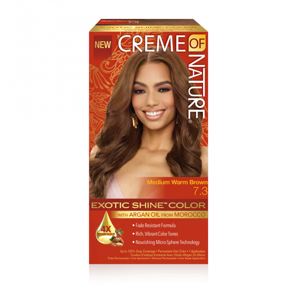 CREME OF NATURE ARGAN OIL FROM MOROCCO Exotic Shine Color with Argan Oil from Morocco 7.3 Medium Warm Brown