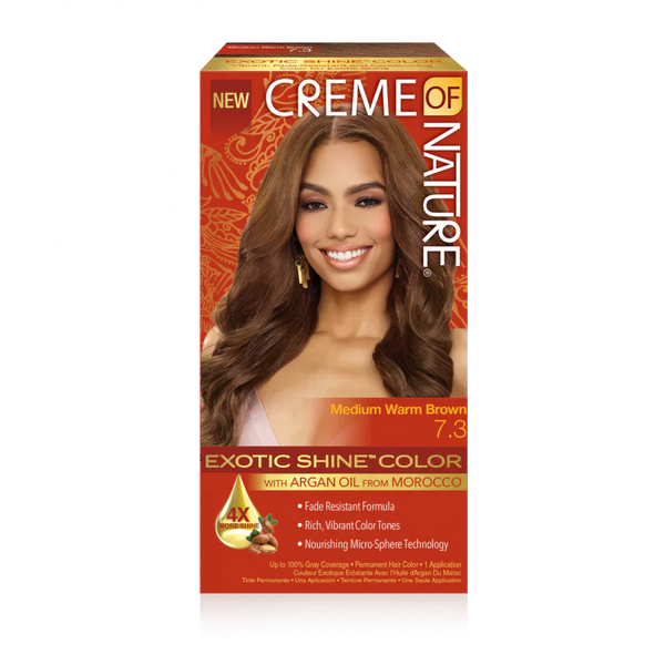 CREME OF NATURE ARGAN OIL FROM MOROCCO Exotic Shine Color with Argan Oil from Morocco 7.3 Medium Warm Brown