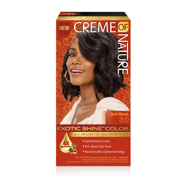 CREME OF NATURE ARGAN OIL FROM MOROCCO Exotic Shine Color with Argan Oil from Morocco 3.0 Soft Black