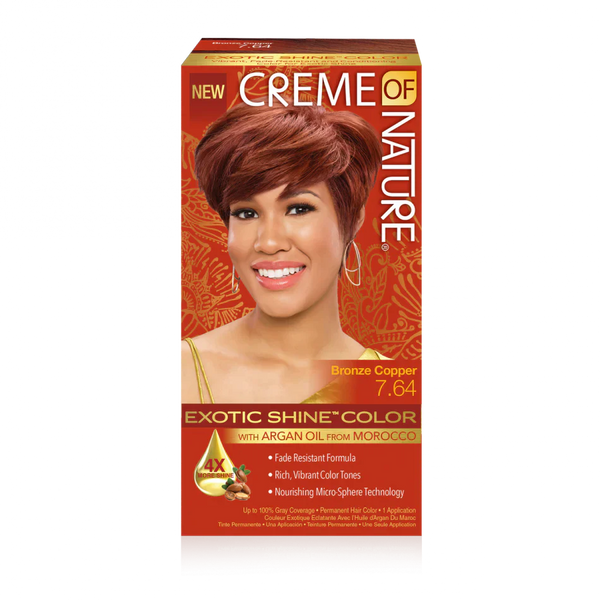 CREME OF NATURE ARGAN OIL FROM MOROCCO Exotic Shine Color with Argan Oil from Morocco 7.64 Bronze Copper