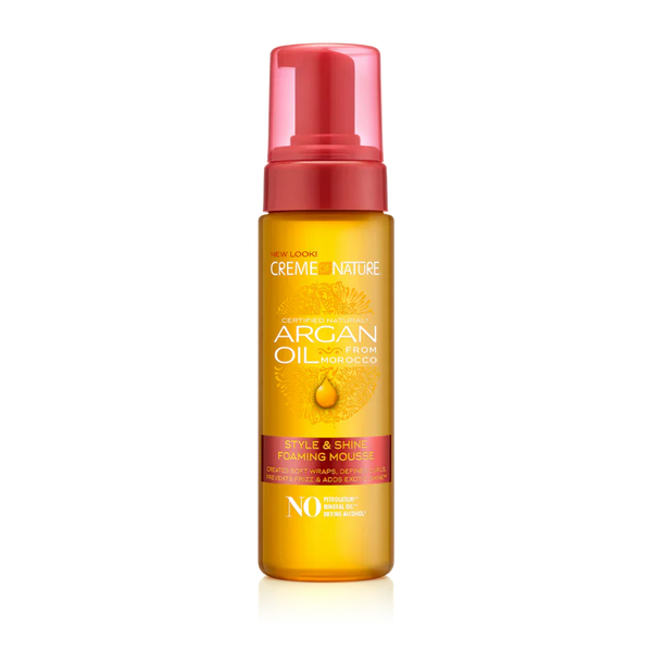 CREME OF NATURE ARGAN OIL FROM MOROCCO Style & Shine Foaming Mousse 7 OZ