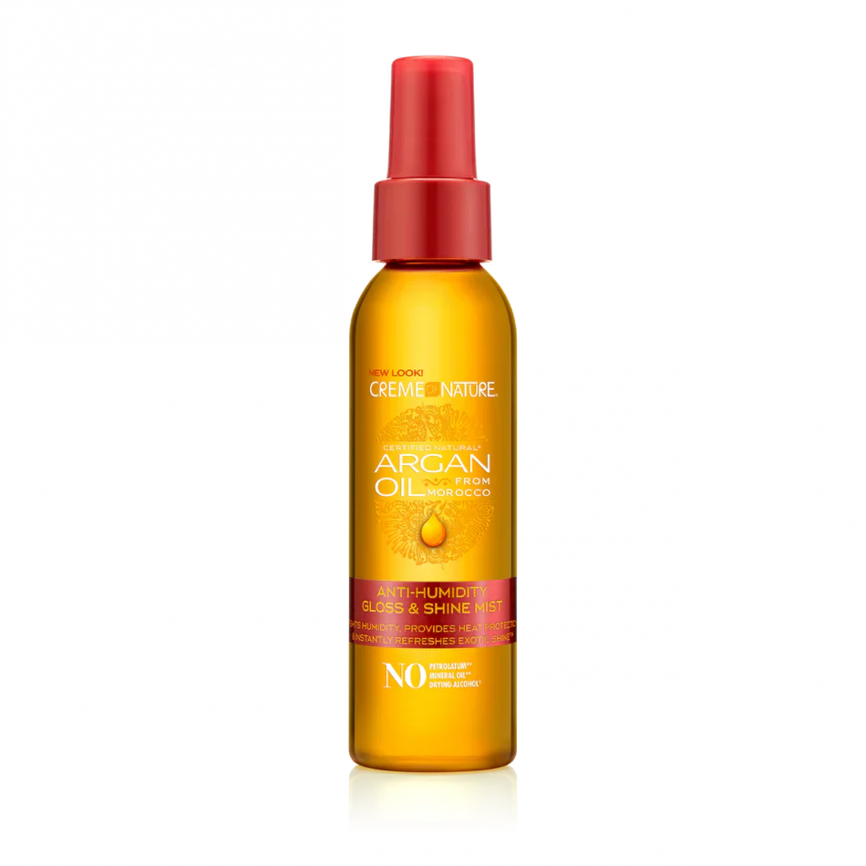 CREAME OF NATURE ARGAN OIL FROM MOROCCO Anti-Humidity Gloss & Shine Mist 4 oz
