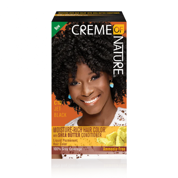 CREME OF NATURE Moisture-Rich Hair Color* with Shea Butter Conditioner C10 Jet Black