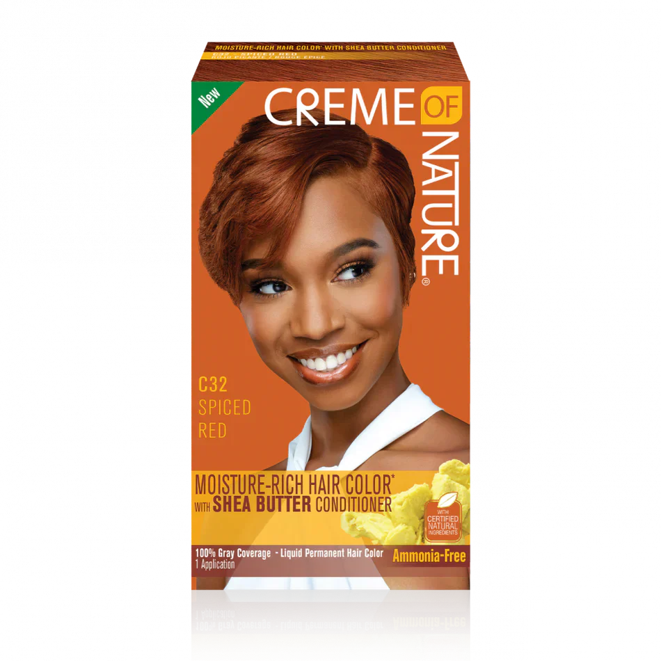CREME OF NATURE Moisture-Rich Hair Color* with Shea Butter Conditioner C32 Spiced Red