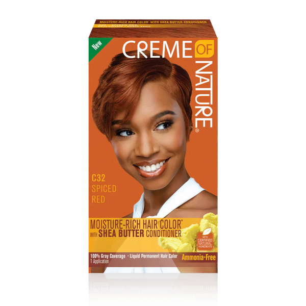 CREME OF NATURE Moisture-Rich Hair Color* with Shea Butter Conditioner C32 Spiced Red
