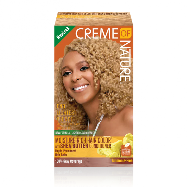 CREME OF NATURE Moisture-Rich Hair Color* with Shea Butter Conditioner C43 Lightest Blonde