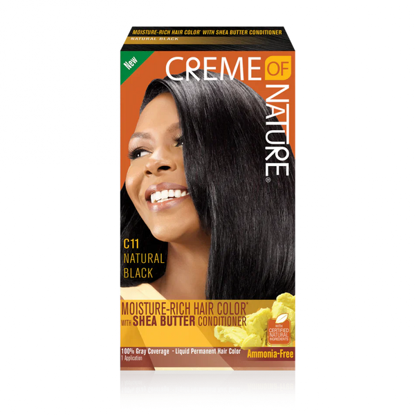 CREME OF NATURE Moisture-Rich Hair Color* with Shea Butter Conditioner C11 Natural Black