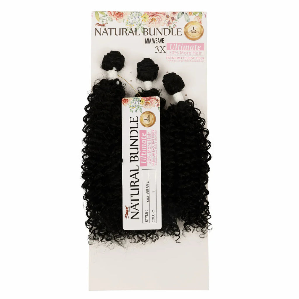 SMART NATURAL BUNDLE ULTIMATE PREMIUM EXCUSIVE FIBER SOFT & LUSCIOUS SUPER SOFT 3X Mia Weave 18″x20″x22″
