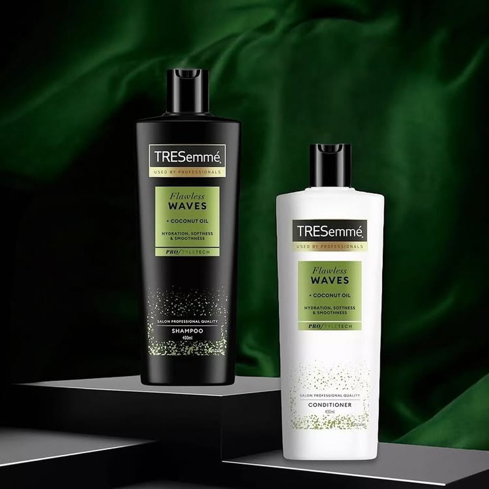TRESemmé Flawless Waves Shampoo and Conditioner with Coconut Oil