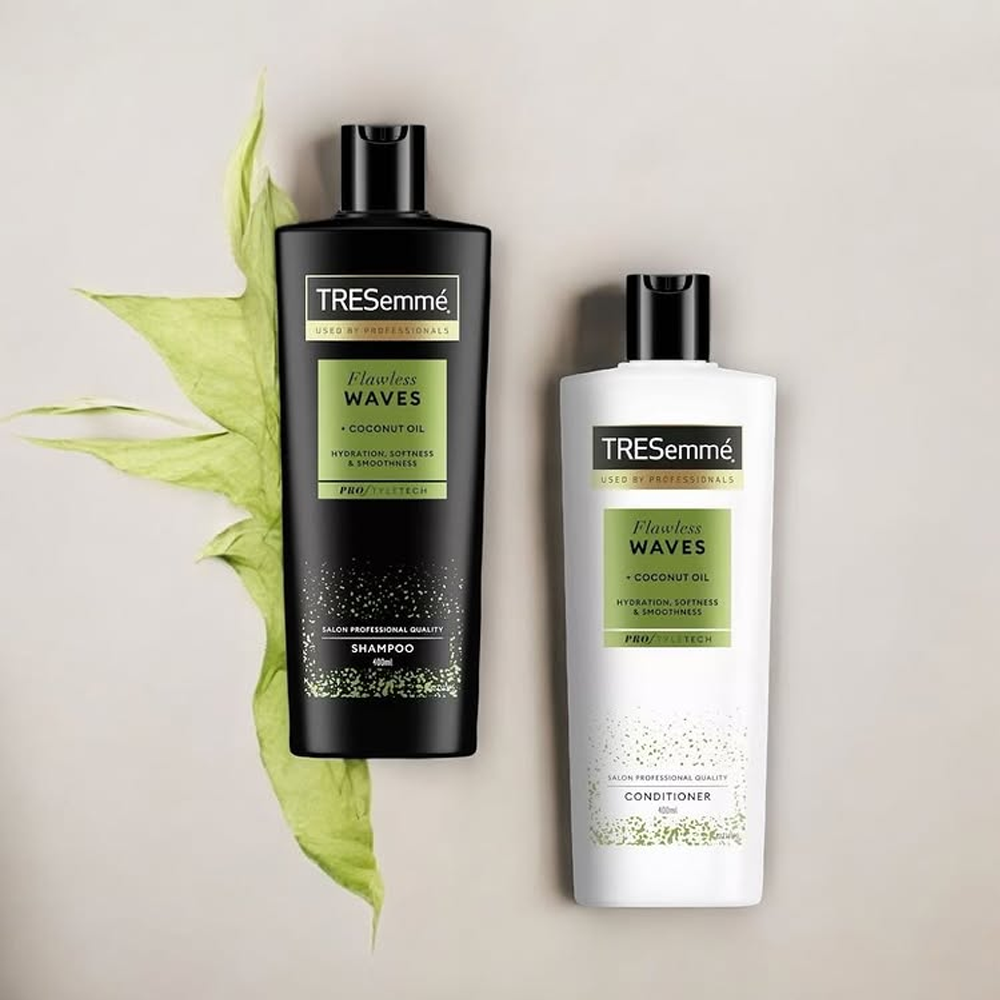 TRESemmé Flawless Waves Shampoo and Conditioner with Coconut Oil