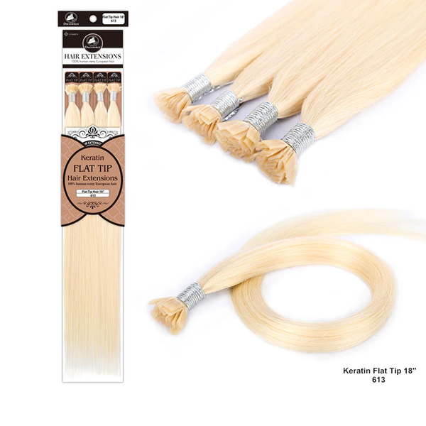 DRESSMAKER 100 % HUMAN REMY EUROPEAN KERATIN FLAT TIP [STRAIGHT] HAIR EXTENSIONS