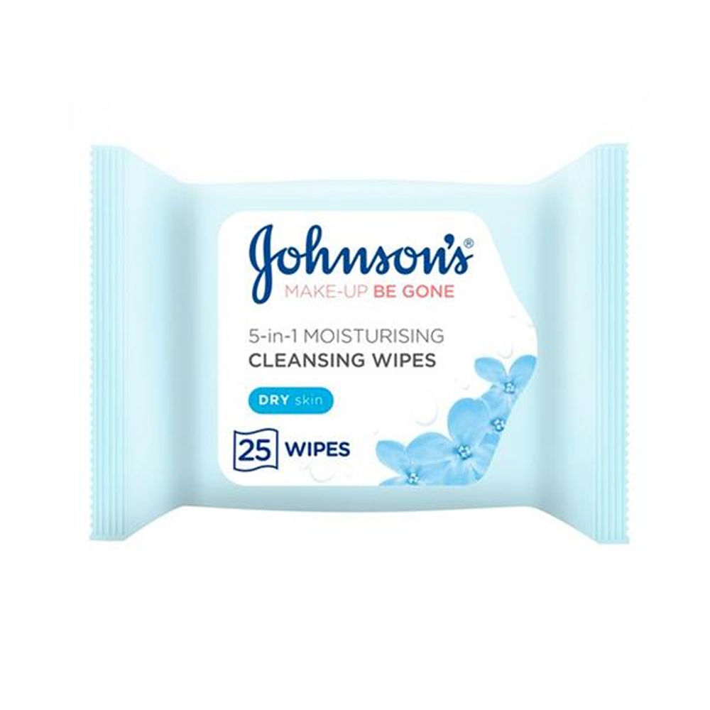 Johnson’s Make-Up Be Gone 5-in-1 Moisturising Cleansing Wipes – Dry Skin
