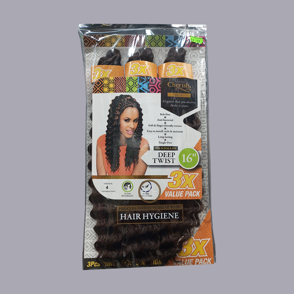 Cherish 3X Deep Twist Braiding Hair - 16 inch (Color 4)