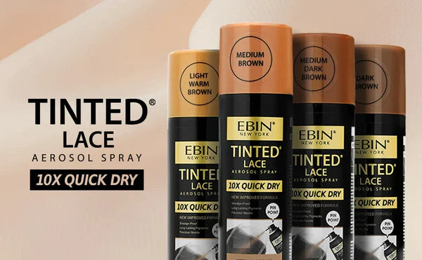 EBIN TINTED LACE 10X QUICK DRY SPRAY - DARK BROWN-100 ML