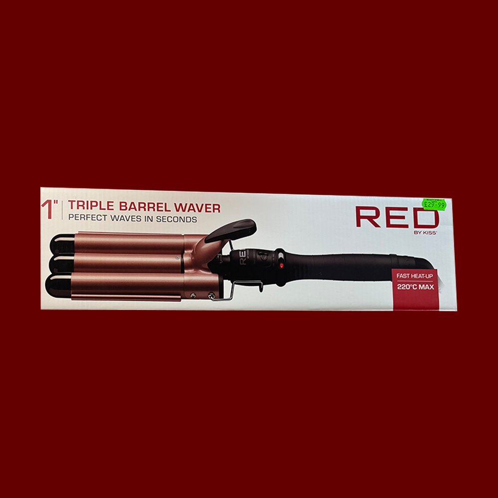 Red by Kiss 1" Triple Barrel Waver