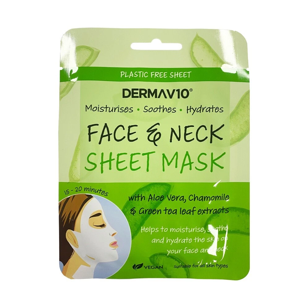 DERMAV10 Face & Neck Sheet Mask
