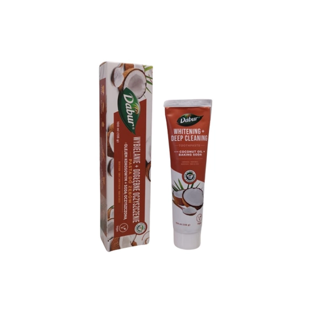 Dabur Whitening + Deep Cleaning Toothpaste with Coconut Oil and Baking Soda