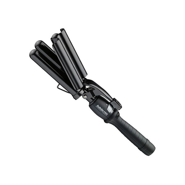 BaByliss Pro Porcelain Triple Barrel Waver Tong - Black