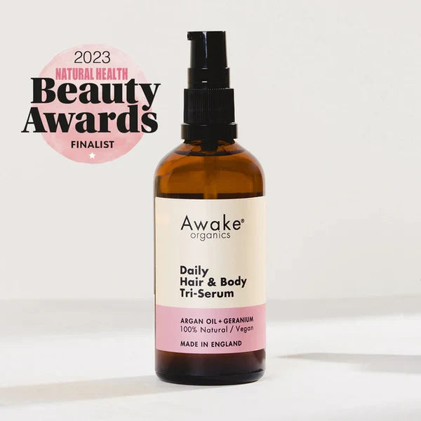 AWAKE ORGANICS 100% NATURAL ARGAN OIL HAIR & BODY SERUM