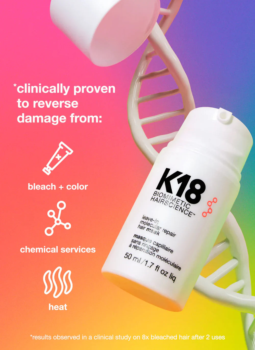 k18 leave-in molecular repair hair mask 50 ML