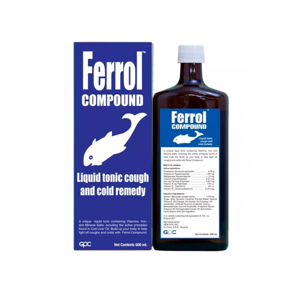 Ferrol Compound Liquid Tonic Cough and Cold Remedy