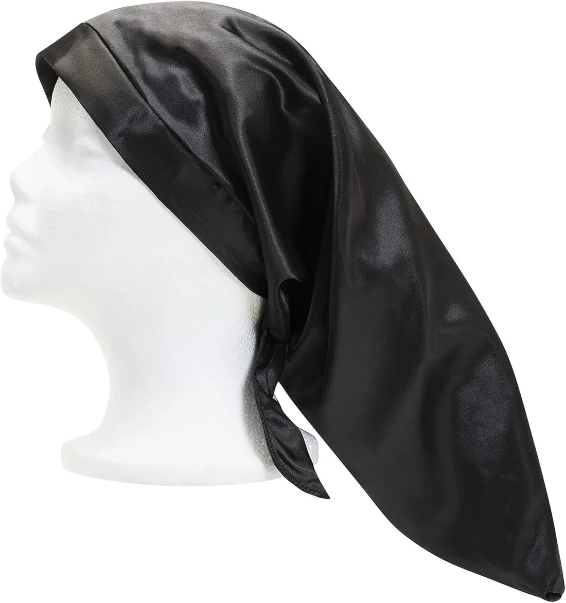 Cantu Braid Bonnet Extra Long Sleep Cap, Black
