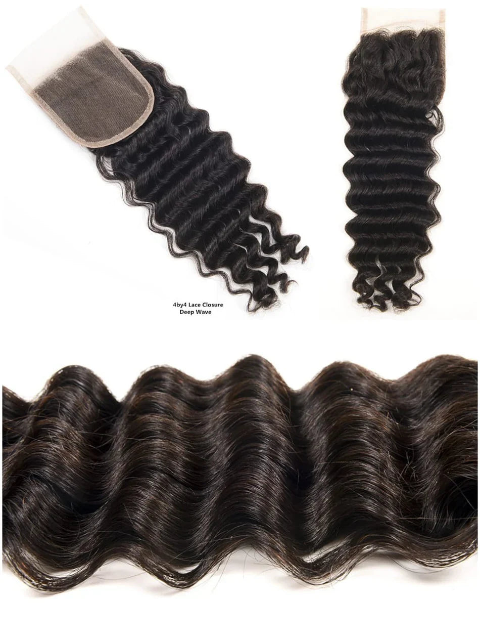 DRESSMAKER 100% UNPROCESSED VIRGIN REMY HAIR PRESTIGE TRANSPARENT LACE CLOUSRE 4x4