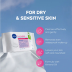 NIVEA 3-in-1 Caring Cleansing Wipes – Dry & Sensitive Skin