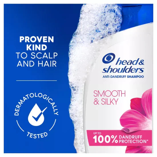 Head & Shoulders Smooth & Silky Anti-Dandruff Shampoo for Frizzy Hair-400ML