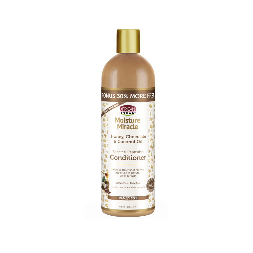 African Pride Moisture Miracle Honey & Coconut Oil Nourish & Shine Shampoo & Conditioner