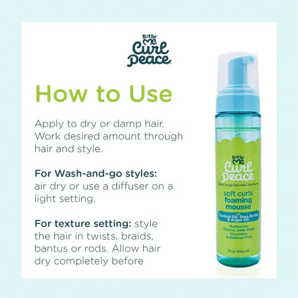 Just For Me - Curl Peace Soft Curls Foaming Mousse 8.5