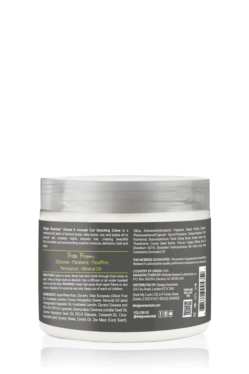DESIGN ESSENTIALS Almond & Avocado Curl Stretching Creme-12 oz