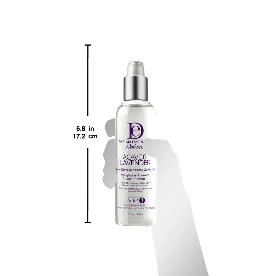 DESIGN ESSENTIALS Agave & Lavender Weightless Thermal Protectant Serum 4 OZ