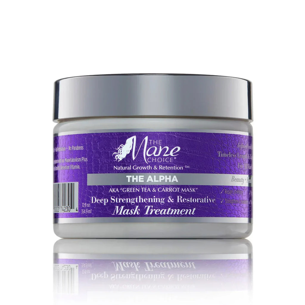 THE MANE CHOICE Alpha Green Tea & Carrot Deep Strengthening & Restorative Treatment Mask