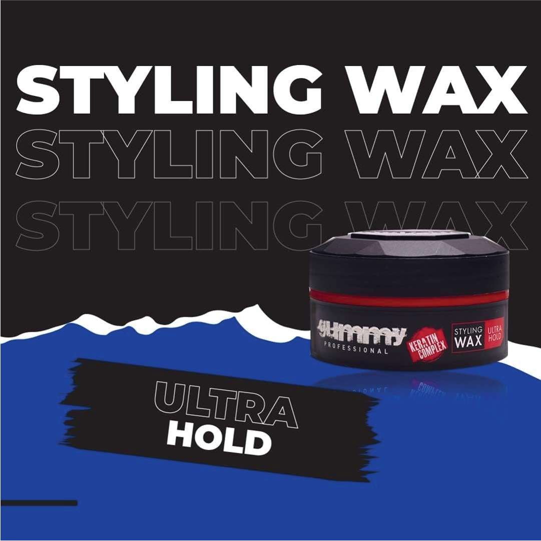 Gummy Hair Styling Gel Wax Ultra Hold, Red, 150 ml