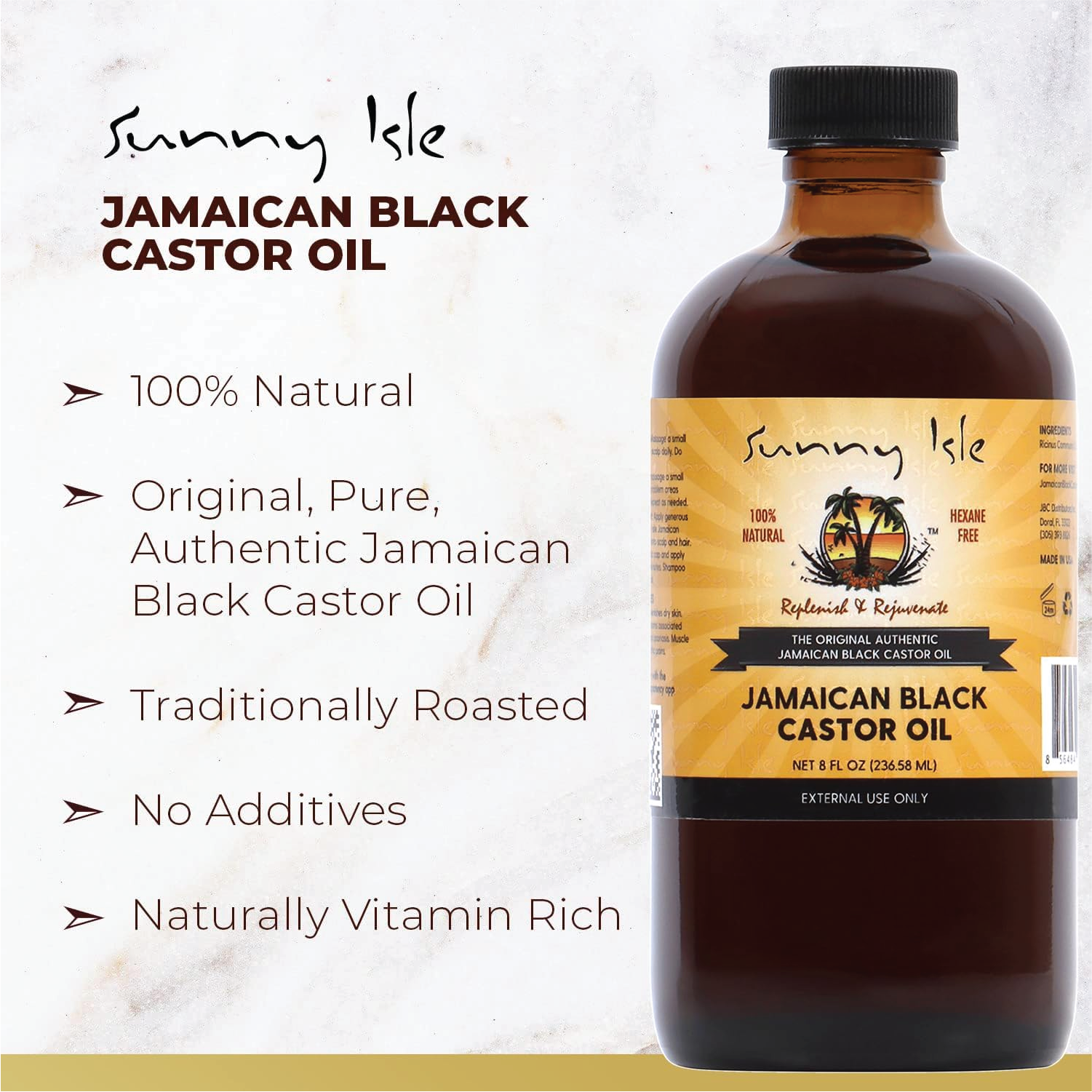 Sunny Isle Jamaican Black Castor Oil 8oz 236ml