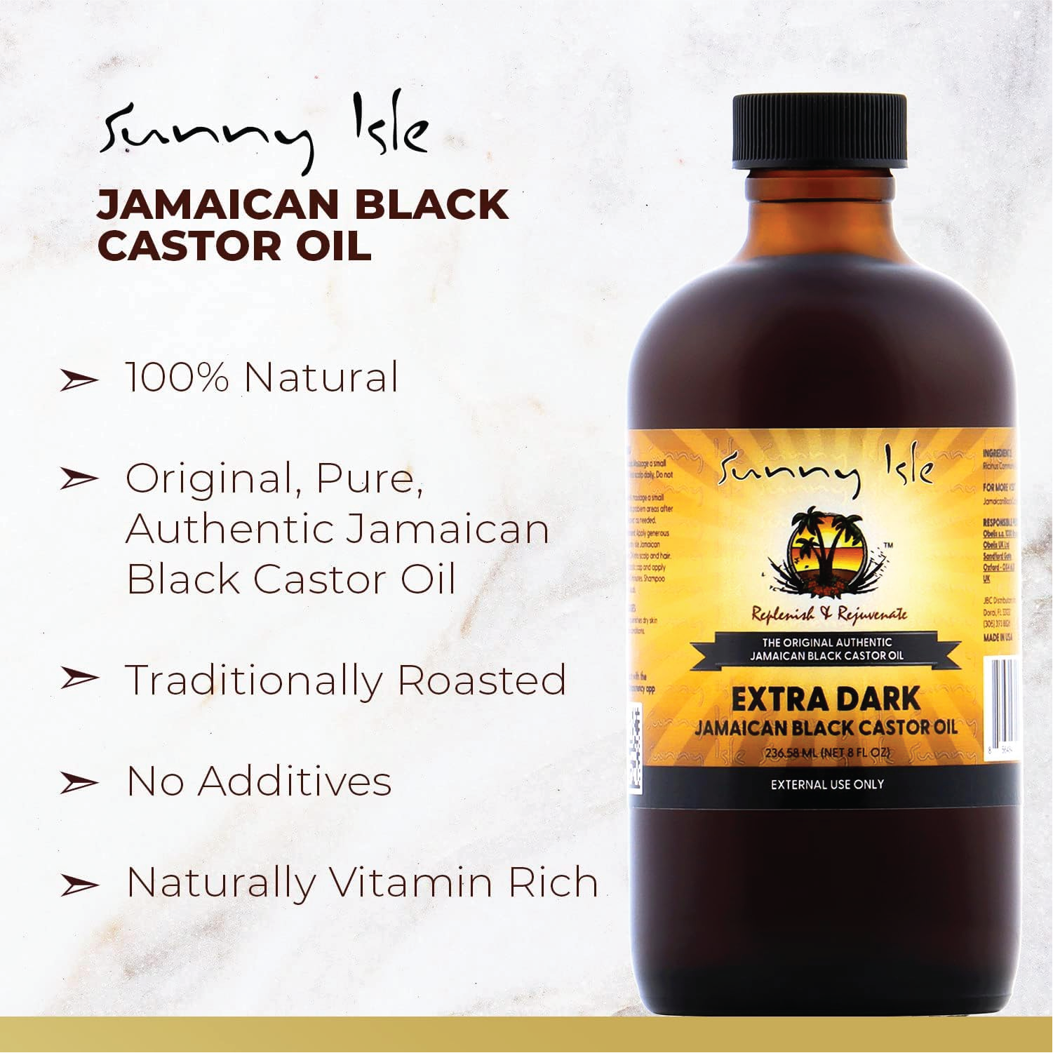 Sunny Isle Extra Dark Jamaican Black Castor Oil 8oz 236.58ml