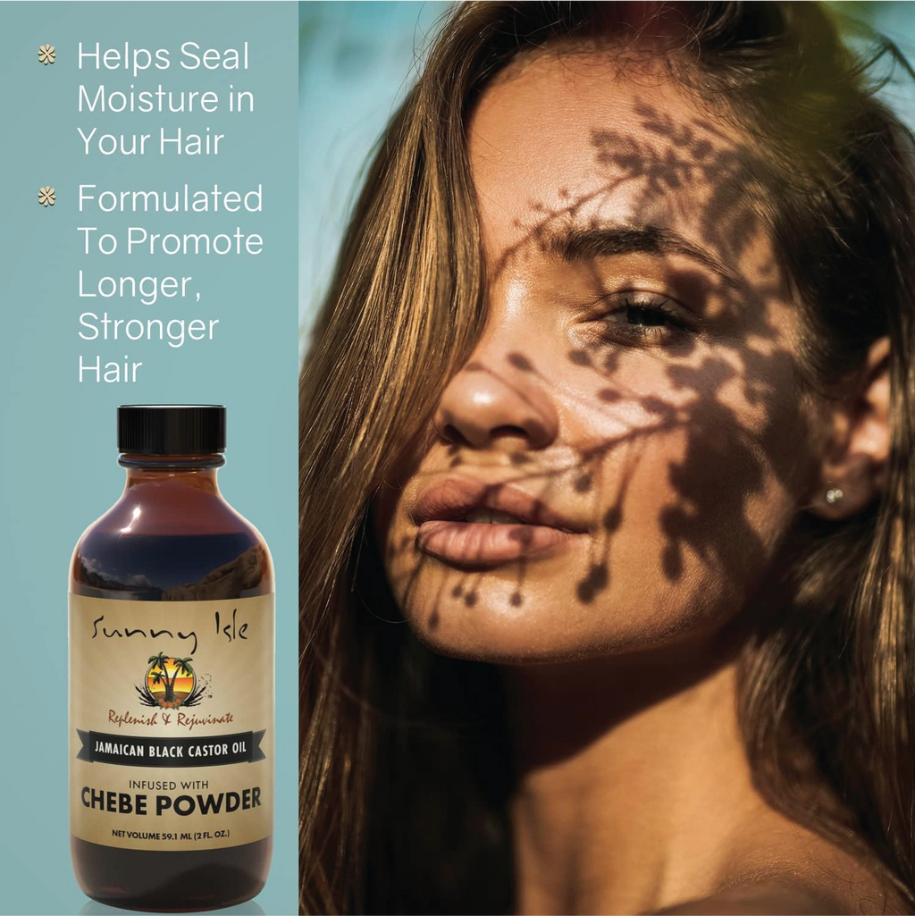 Sunny Isle Jamaican Black Castor Oil Infused with All-Natural African Chebe Powder 118.3ml