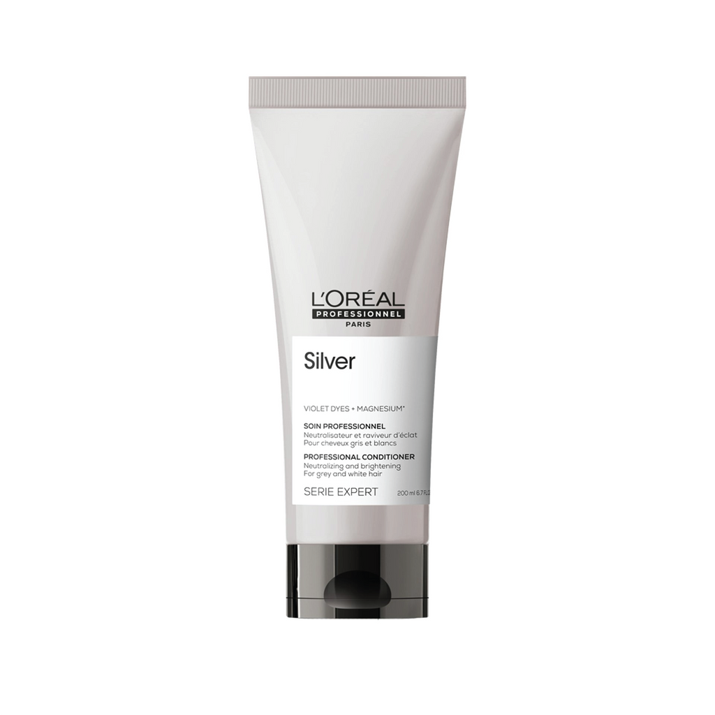 L'Oreal Professionnel Serie Expert - Silver Violet Dyes + Magnesium Neutralising and Brightening Conditioner (For Grey and White Hair) 200ml