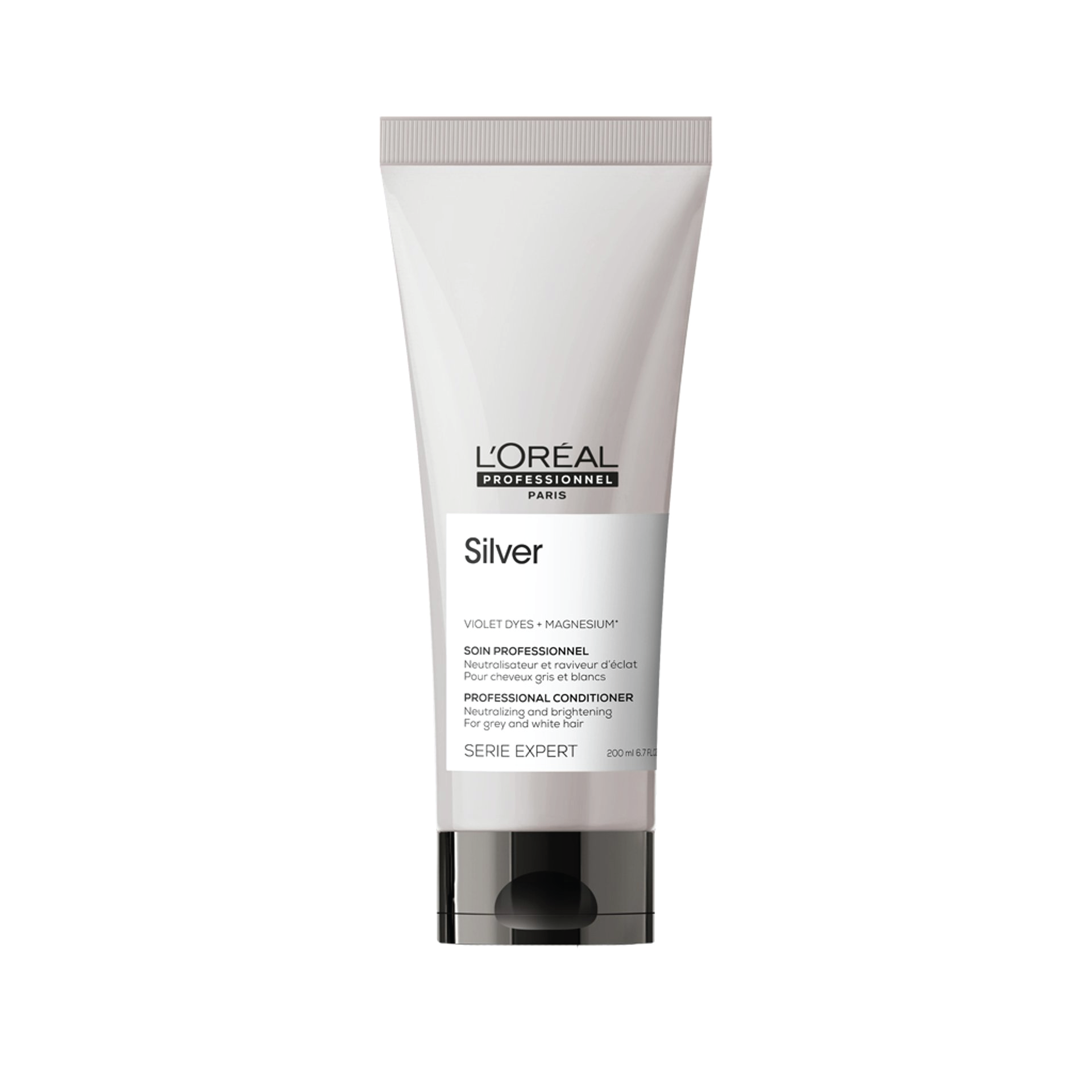 L'Oreal Professionnel Serie Expert - Silver Violet Dyes + Magnesium Neutralising and Brightening Conditioner (For Grey and White Hair) 200ml