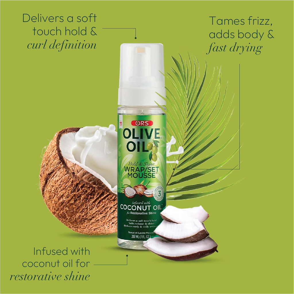 ORS Olive Oil WRAP-SET MOUSSE Coconut Oil 207ml