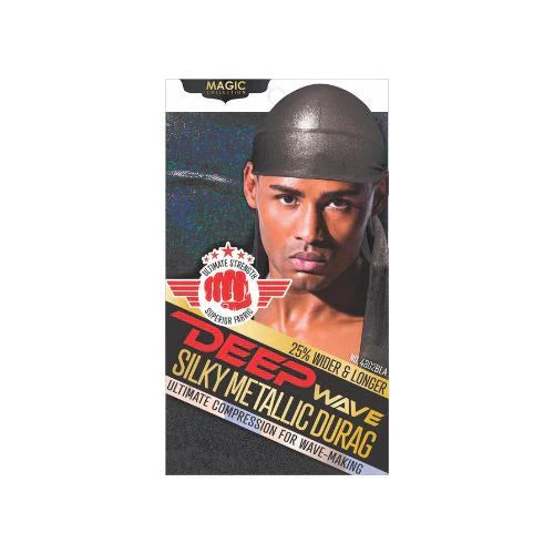MAGIC COLLECTION MEN'S DEEP WAVE SILKY METALLIC DURAG