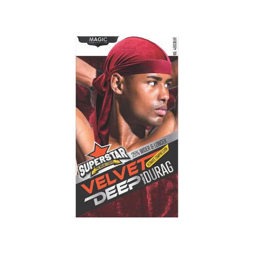 MAGIC COLLECTION MEN'S SUPERSTAR VELVET DEEP DURAG